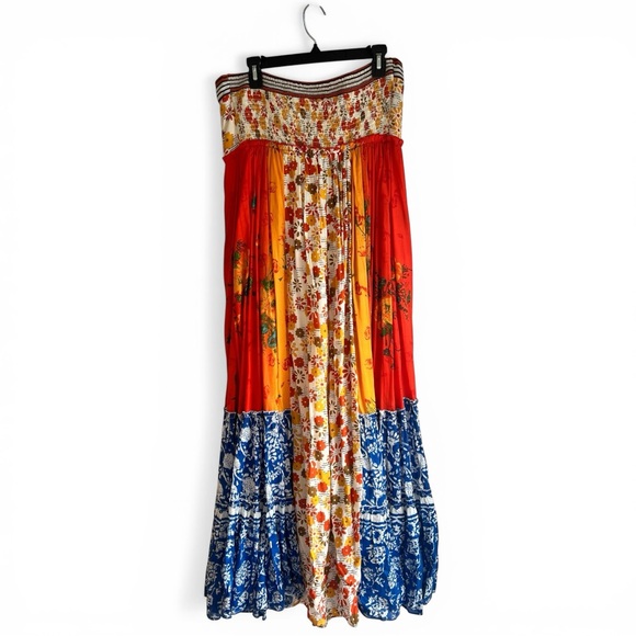 Free People Golden Dreams Maxi dress size large
Patchwork strapless vacation - Picture 8 of 16